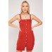 Detailed Button Front Mini Dress