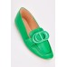 Detailed Front Faux Leather Loafers