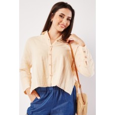 Dip Hem Buttoned Shirt