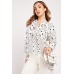 Dip Hem Polka Dot Blouse