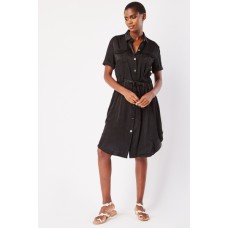 Drawstring Waist Utility Dress