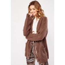 Dropped Shoulder Knitted Cardigan