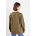 Dropped Shoulder Plain Sweater