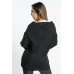 Dropped Shoulder V-Neck Oversized Jumper