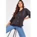 Elasticated Waist Panel Silky Blouse