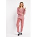 Embroidered Floral Ribbed Loungewear Set