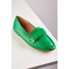 Faux Leather Bow Loafers
