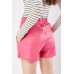 Faux Leather Elasticated Shorts