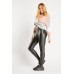 Faux Leather Stirrups Leggings