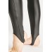 Faux Leather Stirrups Leggings