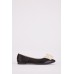 Faux Pearl Applique Ballet Pumps