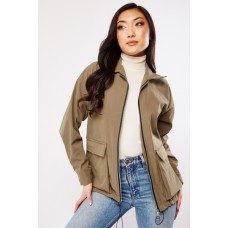 Flap Pockets Zipped Casual Jacket