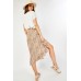 Flared Hem Snake Print Skirt