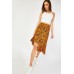 Flared Printed Midi Skirt