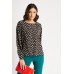 Flower Pattern Long Sleeve Blouse