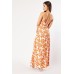 Flower Print Strappy Maxi Dress