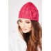 Flower Trim Knitted Beanie Hat