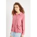 Frilly Open Pocket Front Shirt