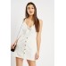 Front Knot Cotton Mini Dress