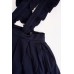 Gathered Strap Navy Pinafore Girls Dress