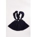 Gathered Strap Navy Pinafore Girls Dress