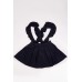 Gathered Strap Navy Pinafore Girls Dress