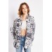 Graphic Print Dropped Shoulder Shacket