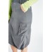 Grey Cargo Midi Skirt