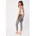 Grey Mid Rise Cropped Jeans