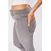 Grey Mid Rise Cropped Jeans