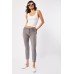 Grey Mid Rise Cropped Jeans