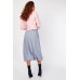 Grid Check Gathered Hem Skirt