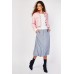 Grid Check Gathered Hem Skirt