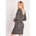 Grid Check Textured Mini Dress