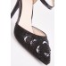 Half Moon Contrasted Heeled Shoes