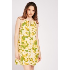 Halter Neck A-Line Printed Dress