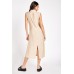 High Neck A-Line Midi Dress