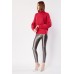 High Waist Elasticated Metallic Leggings