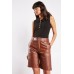 High Waist Faux Leather Shorts