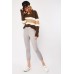 High Waist Partly Cotton Plain Trousers