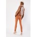 High Waist Skinny Camel Trousers