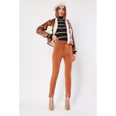 High Waist Skinny Camel Trousers