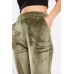 High Waist Velour Jogging Bottoms