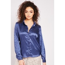 Jacquard Pattern Buttoned Shirt