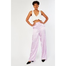 Jacquard Pattern Wide Leg Trousers