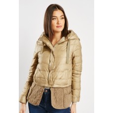 Knitted Hem Padded Jacket