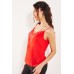 Lace Insert Chiffon Cami Top