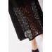 Lace Overlay Long Sleeve Maxi Dress