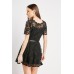 Lace Overlay Mini Dress