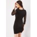 Lace Sleeve Black Mini Dress